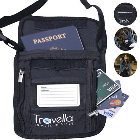 rfid passport wallet with strap